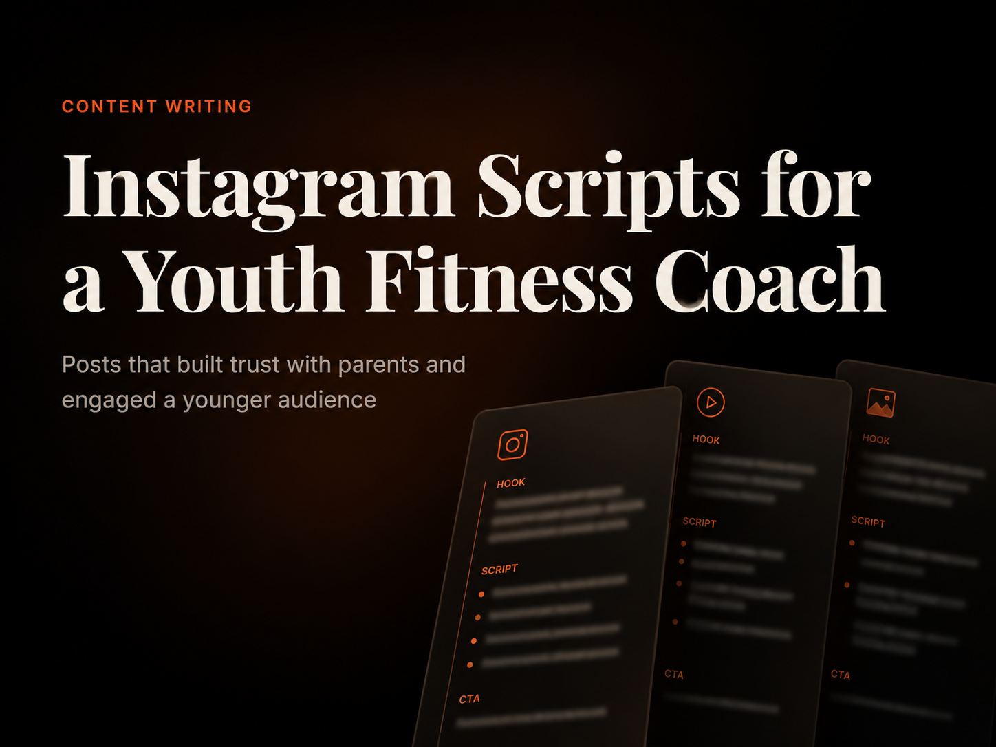 Instagram scripts for a youth fitness coach case study